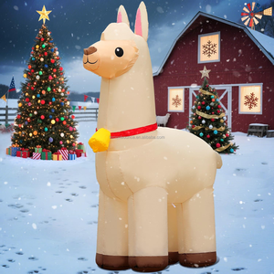 Inflables <span class=keywords><strong>de</strong></span> Alpaca y Llama <span class=keywords><strong>de</strong></span> 6 Pies, Decoración Navideña y <span class=keywords><strong>de</strong></span> Primavera para Granja, Animales Inflables, Decoración Linda para Exteriores con Luces LED Integradas, Decoración Grande - Product Image 3