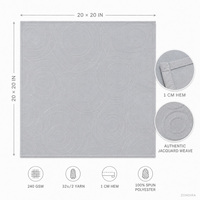 Servilletas Jacquard Cuadradas de Poliéster Hilado Hechas a Mano Reutilizables al por Mayor, 20x20 Pulgadas, 240GSM, para Hoteles, Restaurantes, Lavanderías Comerciales