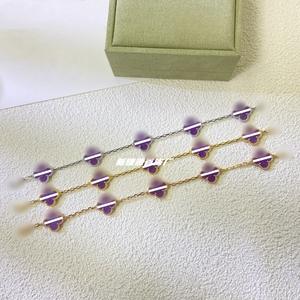 <span class=keywords><strong>Bracelet</strong></span> en argent <span class=keywords><strong>tibétain</strong></span> à cinq feuilles Van Grass de haute qualité, édition CNC, SC2650 V, plaqué or épais, fleur porte-bonheur, fritillaire naturelle - Product Image 6