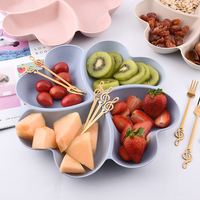 Assiette de fruits en forme de fleur, 1 pièce, assiette de graines de Melon, collations de fruits secs, boîte de bonbons, assiette multi-treillis