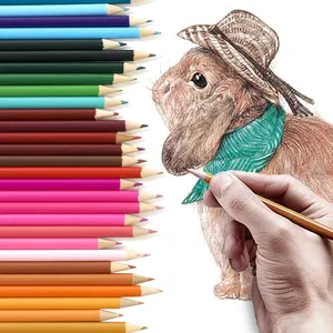 Toptan karikatür tüp 12 renk 18 24 36 48 renkli kurşun kalem renkli kurşun boyama kalem