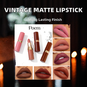 ลิปสติกเนื้อแมทท์วินเทจหรูหราขายส่ง 5 กรัม ติดทนนาน สีนู้ดสวยสมบูรณ์แบบ รับผลิตแบรนด์ OEM สำหรับเครื่องสำอางแต่งริมฝีปาก - Product Image 2