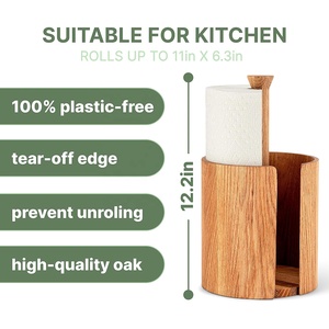 Homex | Toallero de papel de <span class=keywords><strong>madera</strong></span> Toallero encimera de cocina para - Product Image 4