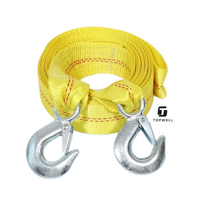Sangle de <span class=keywords><strong>remorquage</strong></span> robuste Topwell 2" 50mm 5T avec crochets métalliques forgés, corde de récupération d'urgence en polyester pour camion, SUV, remorque - Product Image 5