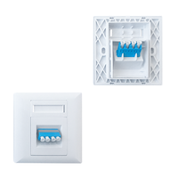Prise murale FTTH de port adaptateur SC/FC/LC Quadplex simple concave, boîte FTTH d'installation dissimulée