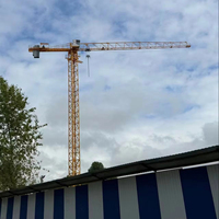 Grue de chantier mini-tour sans cabine à plat de 4T et 40M de portée, avec chariot motorisé pour caméra et système anti-collision, modèle QTP40-HS4010P