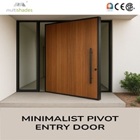 Porte pivotante résidentielle de luxe MULTISHADES à double vitrage avec cadre en aluminium pour villas