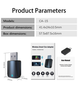 USB xe chơi <span class=keywords><strong>Dongle</strong></span> hộp thông minh cho Apple Android xách tay 2 trong 1 không dây Carplay Adapter - Product Image 6