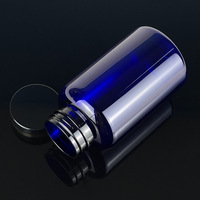 Bouteille capsule transparente de 120 ml, surface mate, emballage hermétique divisé pour aliments et produits pharmaceutiques, bouteille en plastique PET vide