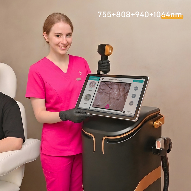 Source Factory 4 Wavelengths 755 808 940 1064nm Diode Laser Hair Removal Machine OEM ODM Commercial Beauty Equipment