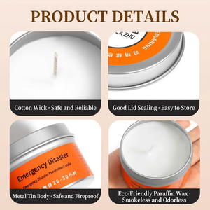 Emergency Disaster Prevention Candle <b>Paraffin</b> Cylinder Home Decoration Windproof Unscented Candles Dropshipping - Product Image 3