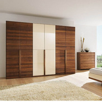 Armoire moderne modulaire à double porte coulissante en bois, étagères réglables, design gain de place, pliable, assemblage DIY pour chambre d'hôtel