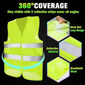 Personalized Safety Vest High Visibility Yellow Reflective Strips for Charity Walks Community Events and Promotional Use - Product Image 3