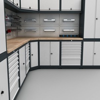 Sistema de armario de herramientas modular para garajes mecánicos Banco de trabajo de acero grande Combinación personalizable