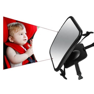 360 Degree Rotating Adjustable Lightweight Foldable Plastic Safety Wide <strong>Square</strong> Baby <strong>Mirror</strong> for Car Backseat - Product Image 4