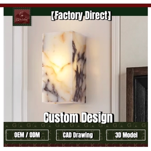 Lámpara de Pared Vertical de Mármol Natural Calacatta <span class=keywords><strong>Viola</strong></span>, Iluminación Interior Moderna de Lujo GOLDKING, OEM ODM - Product Image 1