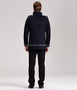 2016 Winter <strong>Mens</strong> Handmade Wool <strong>Pea</strong> <strong>Coat</strong> Double Breasted With Fur Collar - Product Image 5