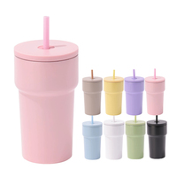 Mug à café en acier inoxydable à double paroi avec logo personnalisé, gobelet de voyage pour enfants, tasse à thé, écologique, sans BPA