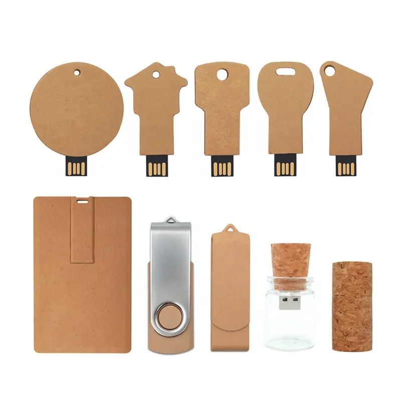 ECO-freundliches USB-Flash-Laufwerk Geschenk 8GB Recycle Swivel USB Stick 16GB Benutzer definiertes Logo Visitenkarte USB Pen drive 32GB 64GB Großhandel