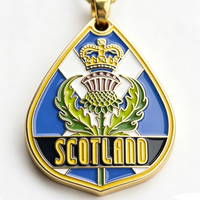 Pin de Élite Moderno y Tradicional con Emblema de Cardo, Chapado en Oro, Esmalte Duro, Forma Irregular, Souvenir Patriótico de Aleación de Zinc
