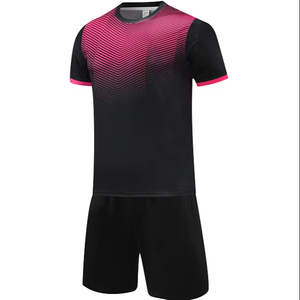 Ensemble de maillots de football personnalisés unisexes pour enfants, nom de l'équipe, numéro, uniforme sportif avec shorts, polyester respirant, kit d'équipe de football - Product Image 1
