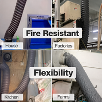 Fournisseur direct d'usine, systèmes HVAC Woofun, climatisation, ventilation, conduit d'air flexible en PVC, feuille d'aluminium, 10 mètres