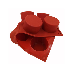 Moule à savon rond à 8 cavités en silicone, moule à cupcakes, moule cylindrique fait main pour gâteaux, pains, cupcakes, cheesecakes, muffins, ustensile de cuisson - Product Image 4