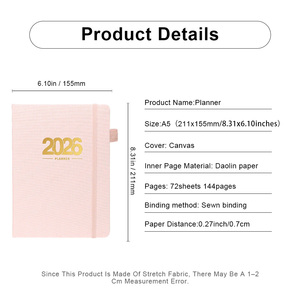 Cuadernos Personalizados de Tapa Dura de PU de Alta Calidad al por Mayor, Diario, Agenda, Planificador para Proveedores Escolares - Product Image 4
