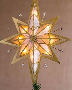 Hot Sale Star Shape Decoration Christmas <strong>Tree</strong> <strong>Topper</strong> with LED Light <strong>Topper</strong> Noel Angel <strong>Tree</strong> <strong>Topper</strong> - Product Image 3