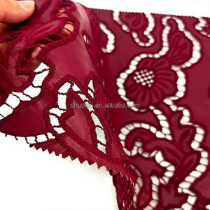 Jupe en tissu brocart enduit PU pour femme, motif pétale 3D, fil cardé brodé, poids moyen, pour la maison - Product Image 6