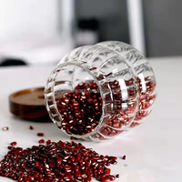 Grand bocal en verre borosilicate de style campagnard personnalisé pour épices alimentaires avec couvercle en bois