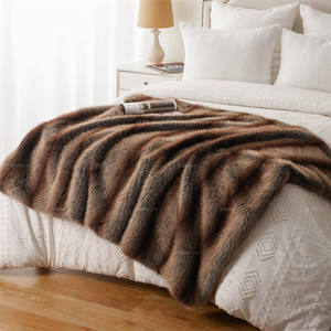 Manta de Pelo Largo Sintético de Zorro OEM de 3 Colores, Reversible, de Gran Peso, Térmica, de Lujo, Decorativa para Sala de Estar y Dormitorio - Product Image 6