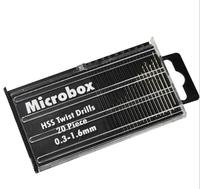Xcan — Mini forets hélicoïdaux de précision, 0.3mm-1.6mm, en acier HSS, ensemble d'outils artisanaux, 20 pièces