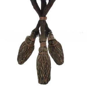 Witt Halloween escoba mágica portavelas estatuilla resina artesanías exhibición para brujería Tarot Mesa pieza decorativa - Product Image 4