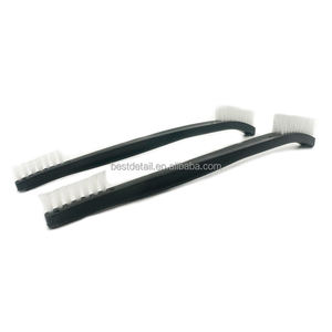 Cepillo de limpieza de pistola de doble cara con cerdas de nailon de 7 "multiusos para piezas pequeñas, tapicería de Hardware automotriz para coche - Product Image 6