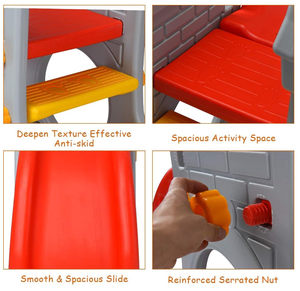 Toboggan droit en plastique de sécurité pour enfants, usage domestique ou public, intérieur/extérieur, équipement de jeu pour maison de jeux, école, parc d'attractions, capacité maximale - Product Image 2