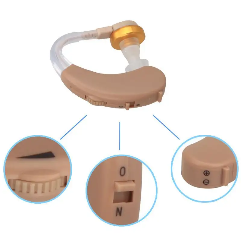 بطارية خلية زر BTE صغيرة رخيصة مساعدات للسمع قابل للتعديل/السمع