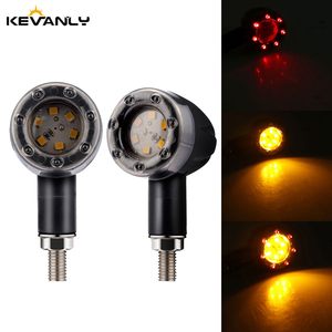 Motorcycle Brake Stop Light,Motorcycle Retro Round LED Tail Light Brake Running Light Universal For 12V Motorbike