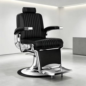 Chaise de barbier professionnelle de style moderne pour salon de coiffure masculin, chaise de barbier en cuir synthétique, mobilier de salon - Product Image 6