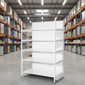 Estanterías de Góndola para Supermercado, de Una Cara, Acabado Blanco, Económicas, para Exhibición en Tiendas Minoristas, para Cualquier Tamaño de Artículo, Hechas de Acero Metálico Resistente - Product Image 6