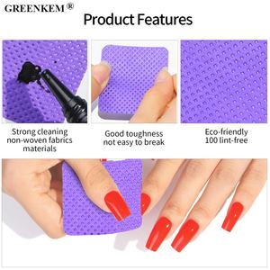 ผ้าเช็ดทำความสะอาดเล็บผ้าฝ้ายผ้าฝ้ายเช็ดทำความสะอาดเล็บแบบไม่เป็นขุยแผ่นเจลล้างหน้าทรงสี่เหลี่ยมสีชมพูลายหัวใจ200กล่อง - Product Image 3