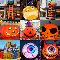 Chapeau de sorcière gonflable géant personnalisé, directement de l'usine, pour décoration d'Halloween, fête en extérieur, jardin, maison hantée, en PVC et tissu Oxford, avec LED