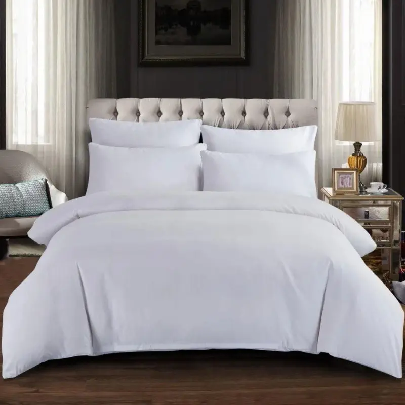 Hotel Use Simple Bedding Full Bed Sheets 100% Cotton Set Bedding