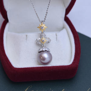 จี้ไข่มุกน้ำจืดทรงกลมสีขาวขนาด 13-14 มม. ของ Edison Zhuji พร้อมแสงสว่างสวยงาม ตำหนิเล็กน้อย สร้อยคอเงินแท้ S925 - Product Image 4