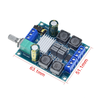 TPA3116D2 Module amplificateur de caisson de basses numérique haute puissance stéréo double canal 2*50W 5V 12V 24V