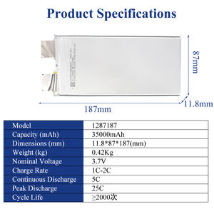 מפעל מותאם אישית 35000mah 3.7v3.8v 10c25c חצי מוצק חזק lipo ליתיום תא סוללה עבור רחפן דגם מטוס uav - Product Image 3