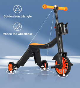 Trottinette pour enfants à 3 roues en PU, pliable et réglable en hauteur, vente en gros directe d'usine chinoise, à prix abordable - Product Image 3