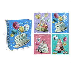 Sac cadeau pour anniversaire avec confettis 11,8' x 16,5' x 4,7' 72 pièces/boîte Favors de fête Modèle 377998 - Product Image 1