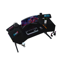 Beisijie Noir Aile En Forme Rgb Ordinateur En Fiber De Carbone Pas Cher Grandes Ailes En Forme De PC Gamer Bureau Avec LED