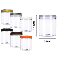 Pot en Plastique 800 ml pour Emballage, Contenant PET en Plastique pour Miel, Beurre de Cacahuète, avec Couvercle pour Aliments